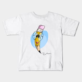 Cute Pencil Character Kids T-Shirt